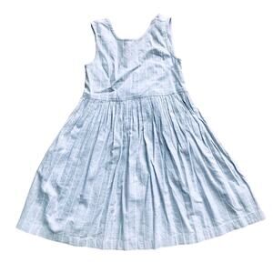Harper Canyon Striped A-Line Smocked Back Bow Lavender White Dress Girl’s Size 7